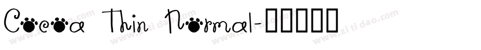 Cocoa Thin Normal字体转换